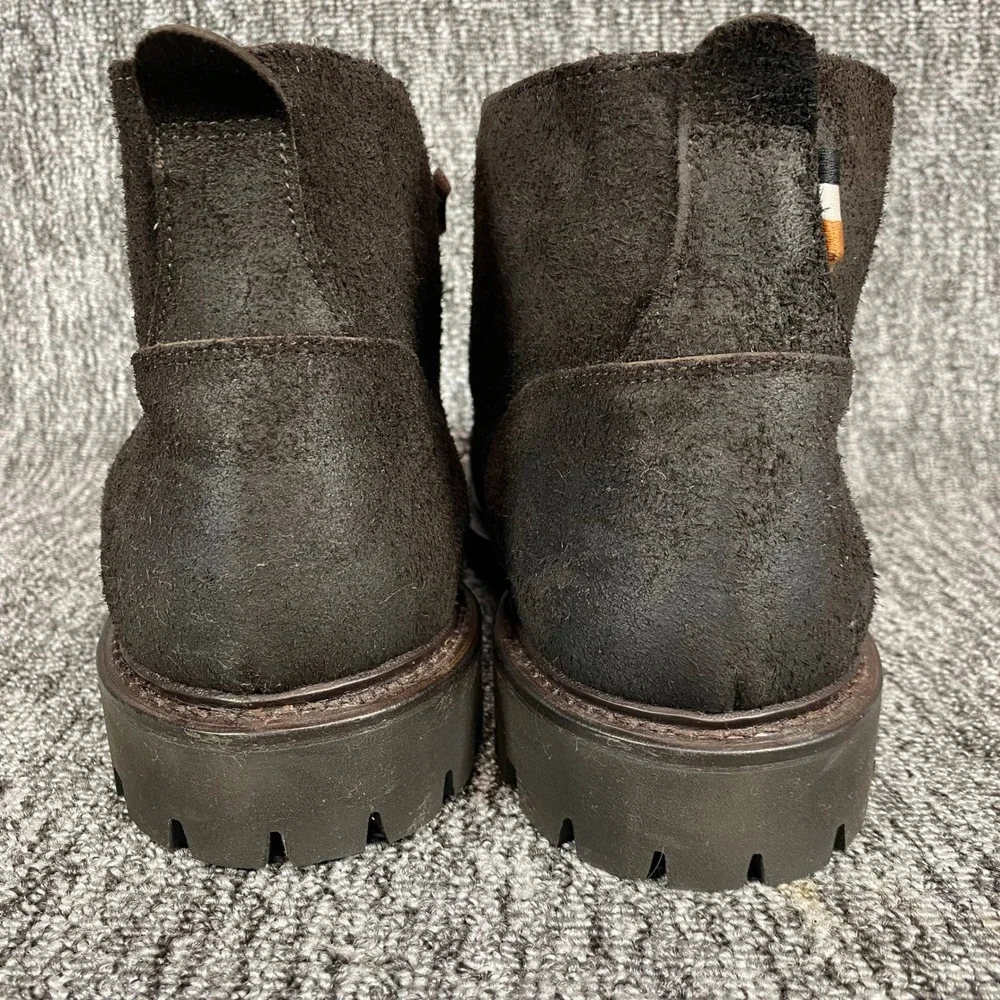 Allen Edmonds Dark Brown Suede Chukka Boots Lug Sole Mens 11 E Wide 8137